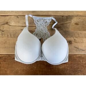 Victoria's Secret Flint Gray 32DDD Body by Victoria Lined Racerback Demi Bra